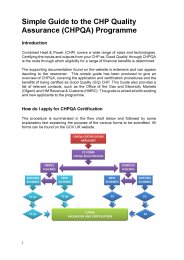 Simple guide to the CHP quality assurance (HHPQA) programme