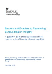 Barriers and enablers to recovering surplus heat in industry