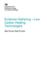 Evidence gathering - low carbon heating technologies. Gas driven heat pumps