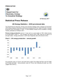 UK energy statistics - 2016 provisional data