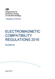 Electromagnetic compatibility regulations 2016 - guidance
