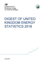 Digest of United Kingdom energy statistics 2018