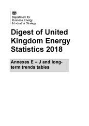 Digest of United Kingdom energy statistics 2018 - annexes E-J and long-term trends chapters