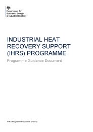 Industrial heat recovery support (IHRS) programme. Programme guidance document