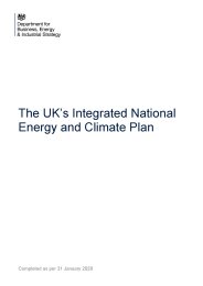 UK's integrated national energy and climate plan