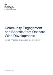 Community engagement and benefits from onshore wind developments. Good practice guidance for England