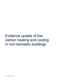 Evidence update of low carbon heating and cooling in non-domestic buildings