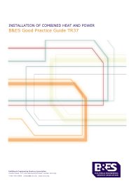Installation of combined heat and power. Good practice guide