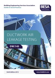 Guide to good practice ductwork leakage testing. 6th edition
