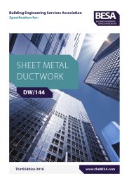 Specification for sheet metal ductwork. Third edition