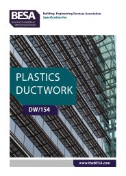 Specification for plastics ductwork