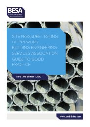 Site pressure testing of pipework. Building Engineering Services Association. Guide to good practice. 3rd edition