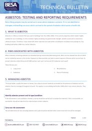 Asbestos: testing and reporting requirements