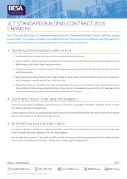 JCT standard building contract 2016 changes