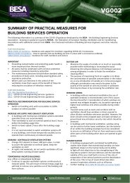 Summary of practical measures for building services operation