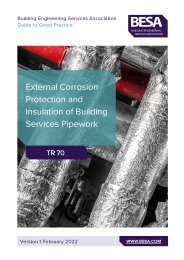 External corrosion protection and insulation of building services pipework. Version 1