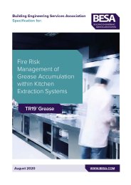Specification for: fire risk management of grease accumulation within kitchen extraction systems
