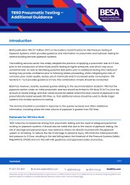 Pneumatic testing - additional guidance
