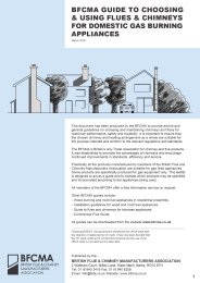 Guide to choosing and using flues and chimneys for domestic gas burning appliances
