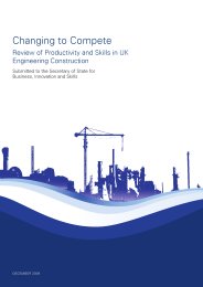 Changing to compete - review of productivity and skills in UK engineering construction