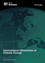 Foresight international dimensions of climate change - final project report