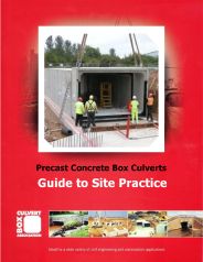 Precast concrete box culverts: guide to site practice (Withdrawn)