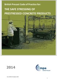Code of practice for the safe stressing of prestressed concrete products