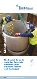 Pocket guide to installing concrete manholes (with minimum 125mm wall thickness)