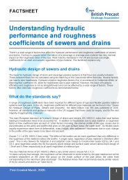 Understanding hydraulic performance and roughness coefficients of sewers and drains