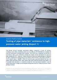 Testing of pipe materials' resistance to high-pressure water jetting (Report 1)