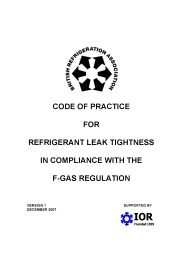 Code of practice for refrigerant leak tightness in compliance with the F-gas regulation