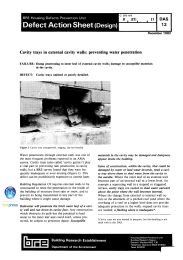 Cavity trays in external cavity walls: preventing water penetration
