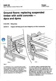Ground floors: replacing suspended timber with solid concrete - dpcs and dpms (1985 revision)