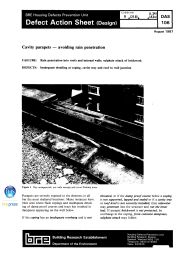 Cavity parapets - avoiding rain penetration