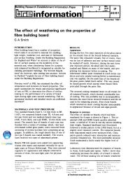 Effect of weathering on the properties of fibre building board