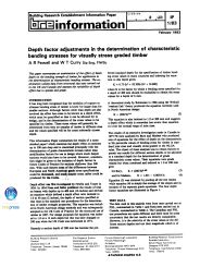 Depth factor adjustments in the determination of characteristic bending stresses for visually stress graded timber