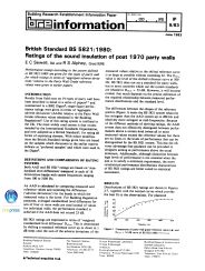 British Standard BS 5821:1980 - ratings of the sound insulation of post 1970 party walls
