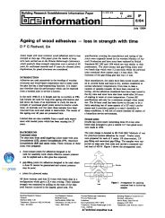 Ageing of wood adhesives - loss in strength with time