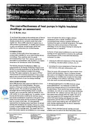 Cost-effectiveness of heat pumps in highly insulated dwellings: an assessment