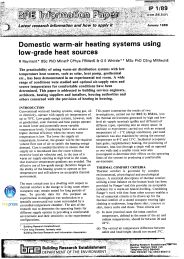 Domestic warm-air heating systems using low-grade heat sources