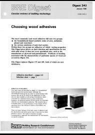 Choosing wood adhesives