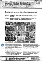 Brickwork: prevention of sulphate attack