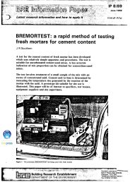 BREMORTEST: a rapid method of testing fresh mortars for cement content