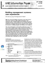 Building management systems: user experiences