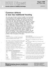 Common defects in low-rise traditional housing
