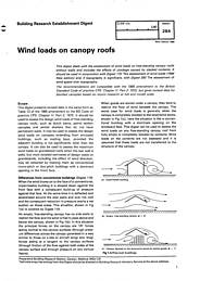 Wind loads on canopy roofs