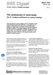 Assessment of wind loads: loading coefficients for typical buildings