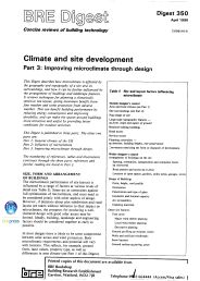 Climate and site development: Part 3: Improving microclimate through design