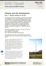 Climate and site development: Part 1: General climate of the UK