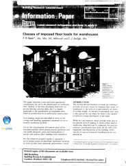 Classes of imposed floor loads for warehouses